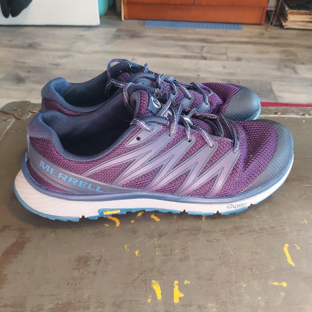 Merrell Bare Access Flex 2 Womens 9 Purple Blue Trail Running Shoes J99604